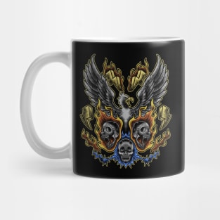 burning skull head Mug